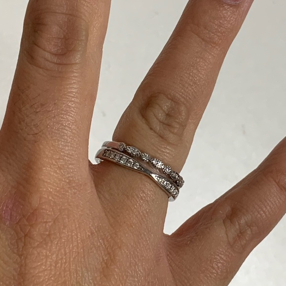 Moissanite Sterling Silver Women\'s Ring Set 9